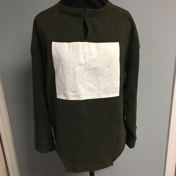 ZARA Ribbed Sweater Pullover in Olive Green - Picture 1 of 7